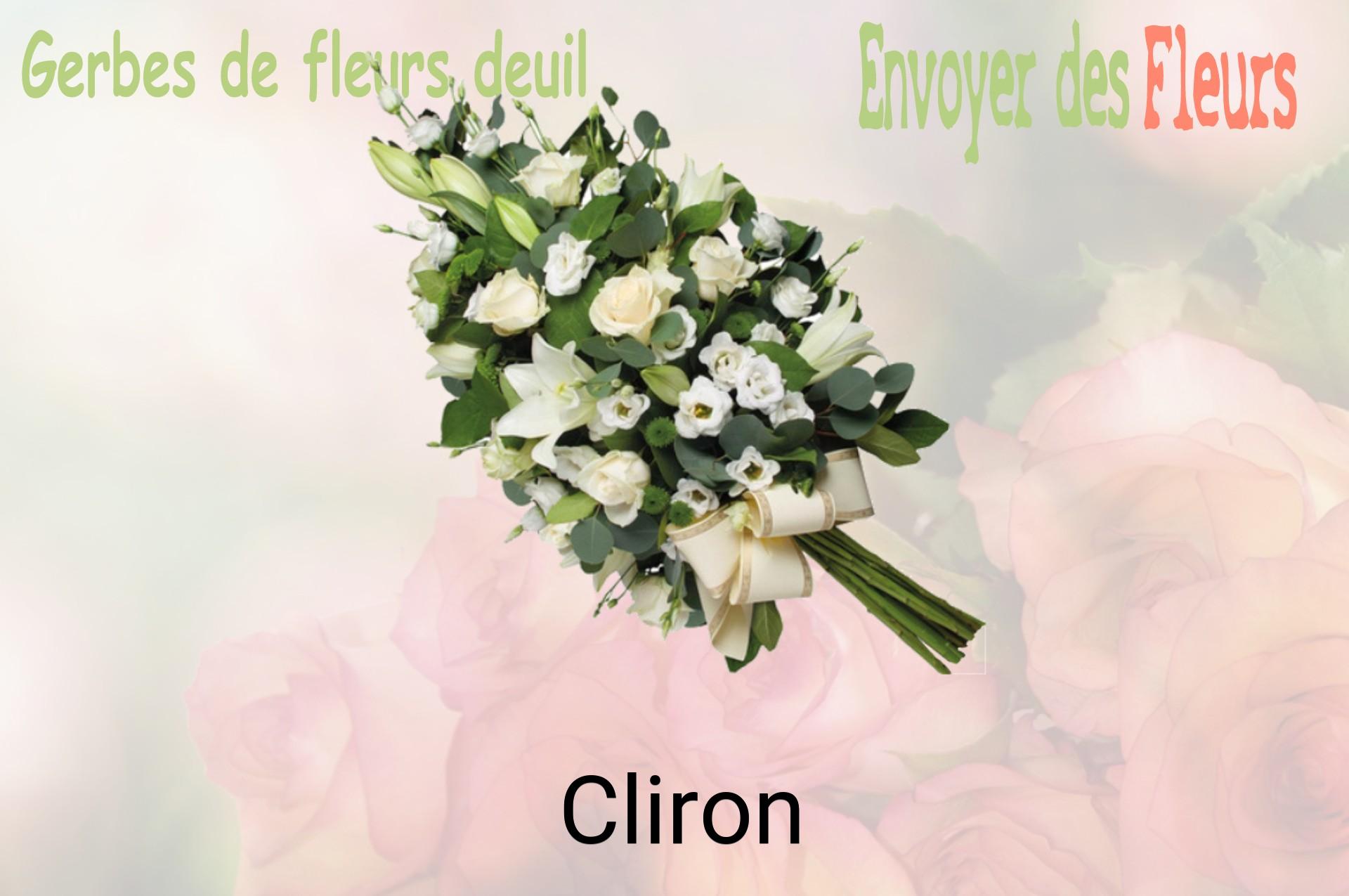 Gerbe de fleurs de deuil livrée à Cliron